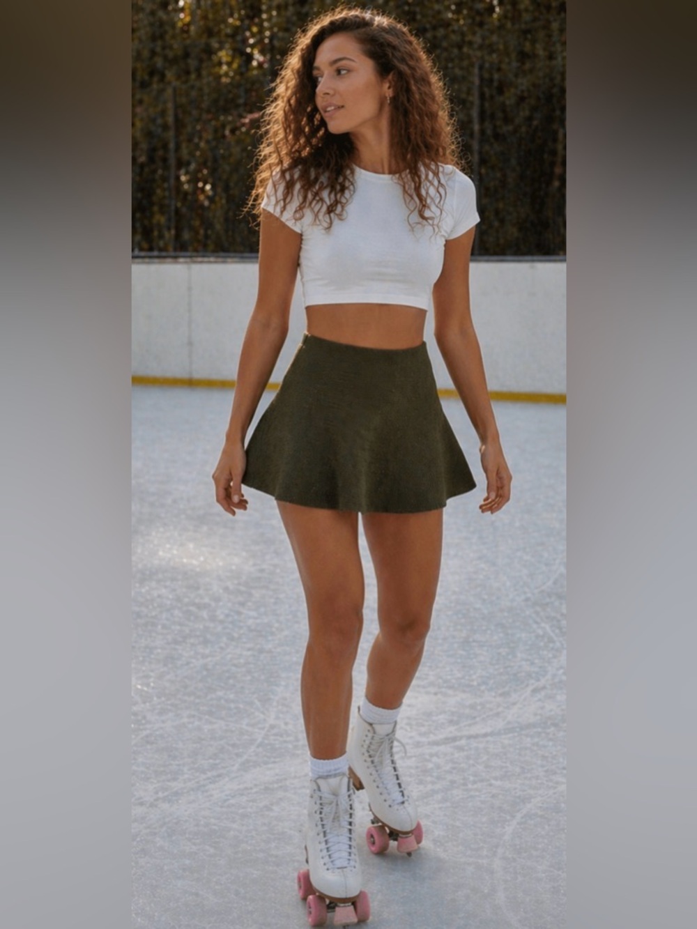 Zara Knit Mini Skater Skirt S